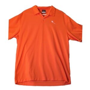 Nike Golf Polo Shirt Orange Mens Size Large Bright Color Active Dress Casual